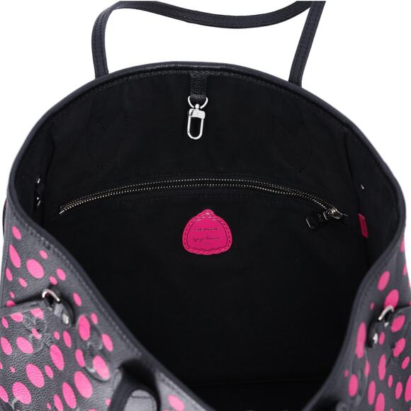 Louis Vuitton x Yayoi Kusama Infinity Dots Neverfull MM Black Empreinte Pink - Picture 5 of 8